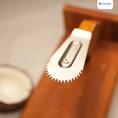Traditional Polished Teak Wood Coconut Scraper