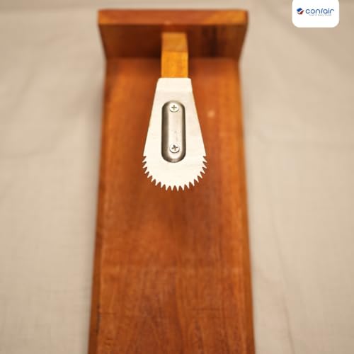 Traditional Polished Teak Wood Coconut Scraper