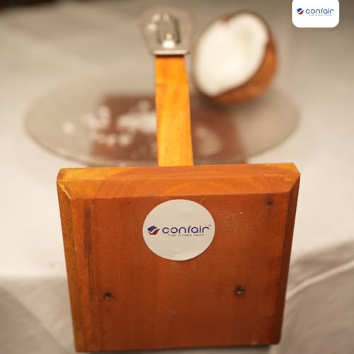 Traditional Polished Teak Wood Coconut Scraper